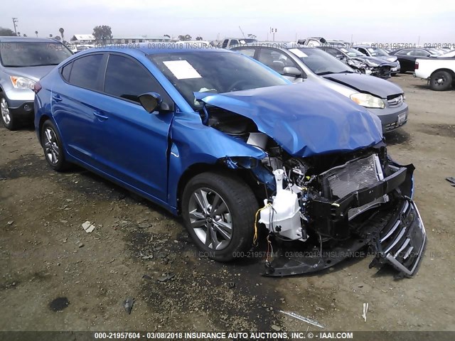 KMHD84LF1HU241728 - 2017 HYUNDAI ELANTRA SE/VALUE/LIMITED BLUE photo 1