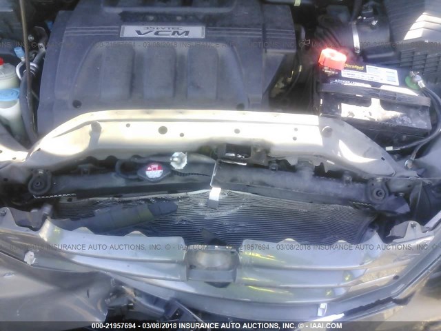 5FNRL38618B400588 - 2008 HONDA ODYSSEY EXL ნაცრისფერი ფოტო 10