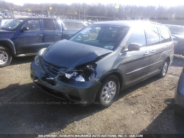 5FNRL38618B400588 - 2008 HONDA ODYSSEY EXL ნაცრისფერი ფოტო 2