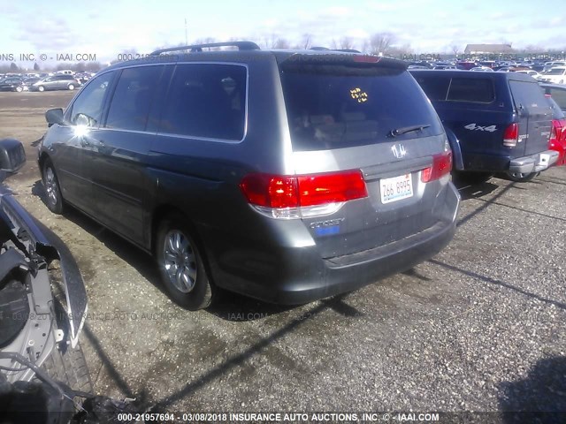 5FNRL38618B400588 - 2008 HONDA ODYSSEY EXL GRAY photo 3