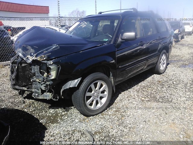 JF1SG65645H723451 - 2005 SUBARU FORESTER 2.5XS შავი ფოტო 2