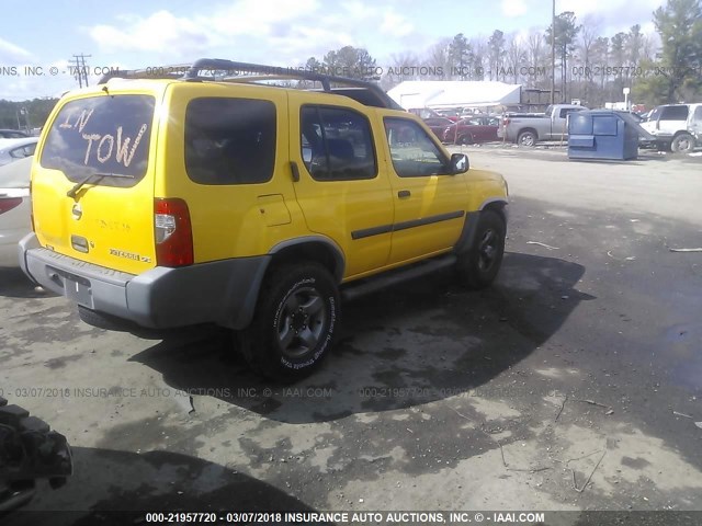 5N1ED28T73C671992 - 2003 NISSAN XTERRA XE/SE YELLOW photo 4