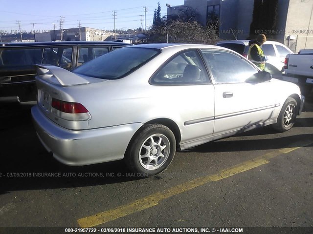 1HGEJ7120XL097111 - 1999 HONDA CIVIC HX SILVER photo 4