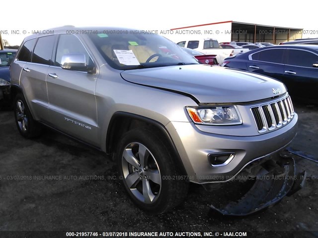 1C4RJEBG7EC373716 - 2014 JEEP GRAND CHEROKEE LIMITED SILVER photo 1