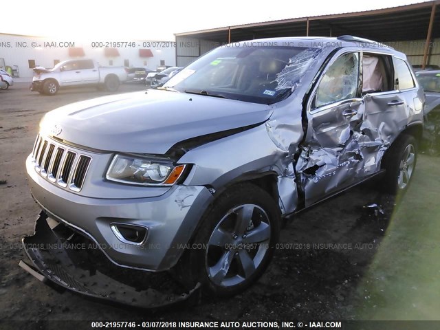 1C4RJEBG7EC373716 - 2014 JEEP GRAND CHEROKEE LIMITED SILVER photo 2