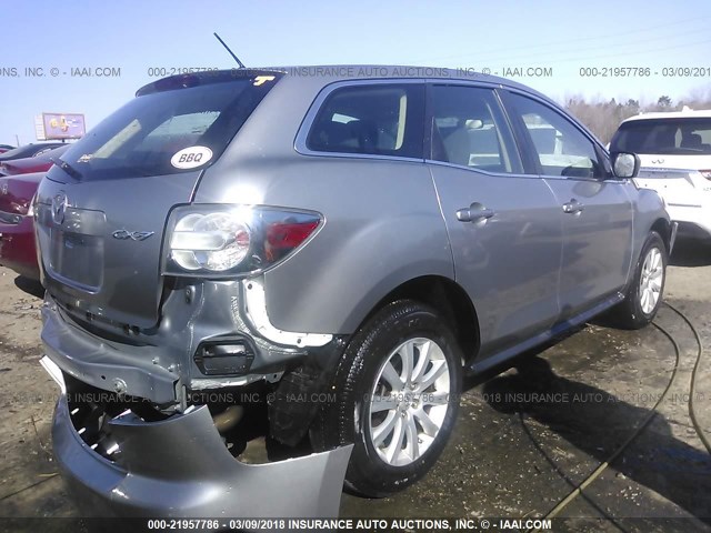 JM3ER2AM3B0372290 - 2011 MAZDA CX-7 SILVER photo 4