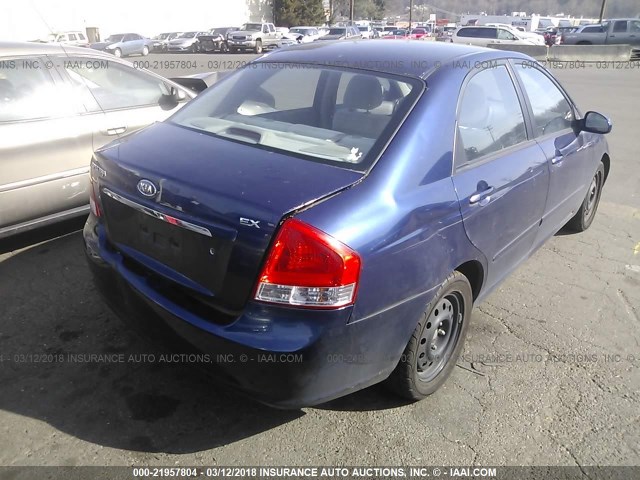 KNAFE121985551465 - 2008 KIA SPECTRA EX/LX/SX BLUE photo 4