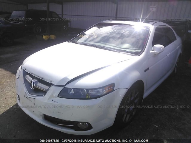 19UUA76607A016935 - 2007 ACURA TL TYPE S WHITE photo 2