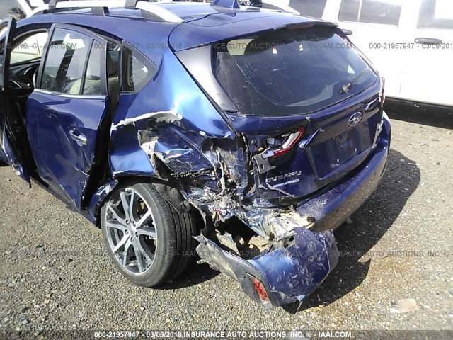 4S3GTAU60H3735064 - 2017 SUBARU IMPREZA LIMITED BLUE photo 6