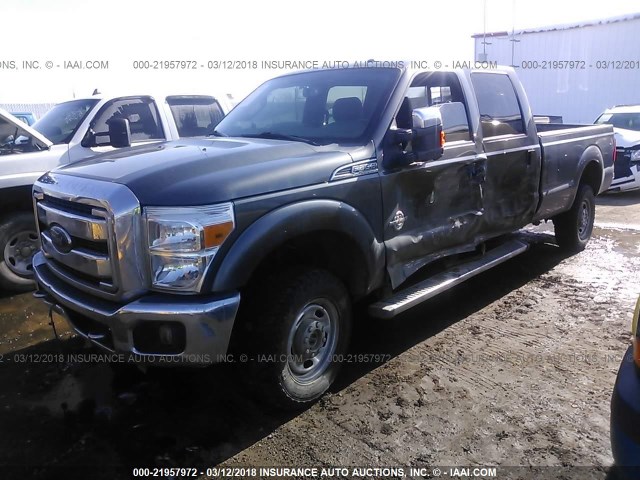 1FT8W3BTXGEA32297 - 2016 FORD F350 SUPER DUTY GRAY photo 2