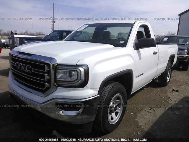 1GTN1LEC7GZ901072 - 2016 GMC SIERRA C1500 WHITE photo 2