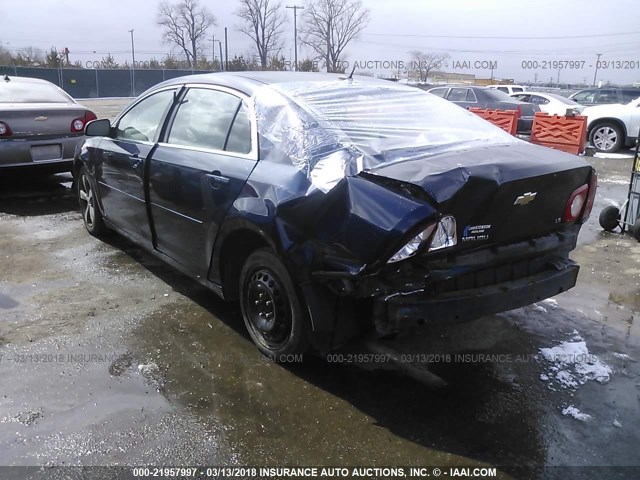 1G1ZG57BX9F250999 - 2009 CHEVROLET MALIBU LS 蓝色 照片 3