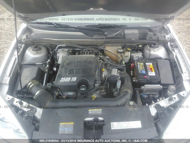 1G1ZT52805F252679 - 2005 CHEVROLET MALIBU LS ვერცხლისფერი ფოტო 10