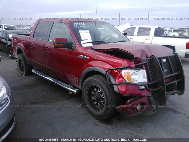 1FTFW1EV6AFC91556 - 2010 FORD F150 SUPERCREW RED photo 1