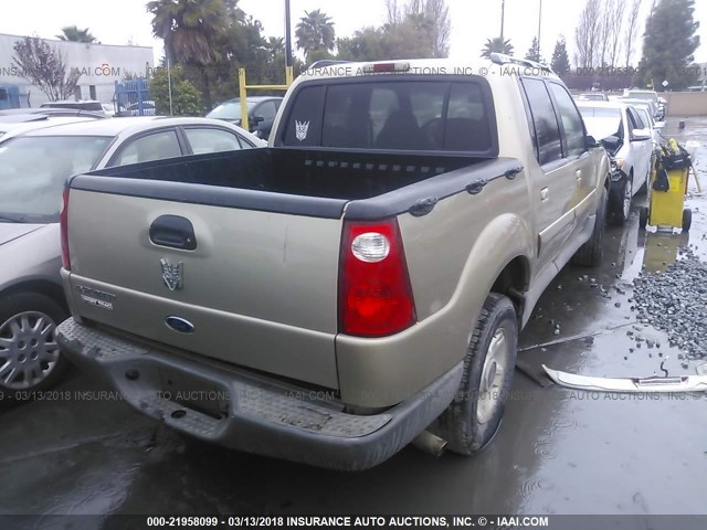 1FMZU67E01UC34693 - 2001 FORD EXPLORER SPORT TR  Champagne photo 4