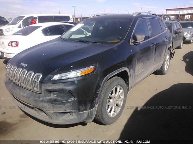 1C4PJMCB4FW795074 - 2015 JEEP CHEROKEE LATITUDE BLACK photo 2