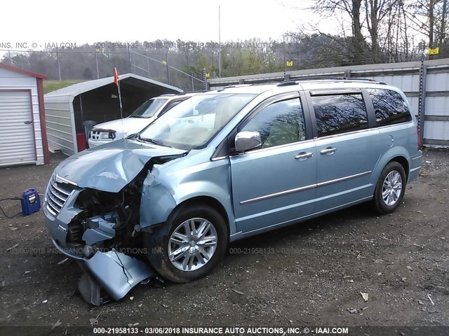 2A4RR6DX7AR240381 - 2010 CHRYSLER TOWN & COUNTRY LIMITED BLUE photo 2