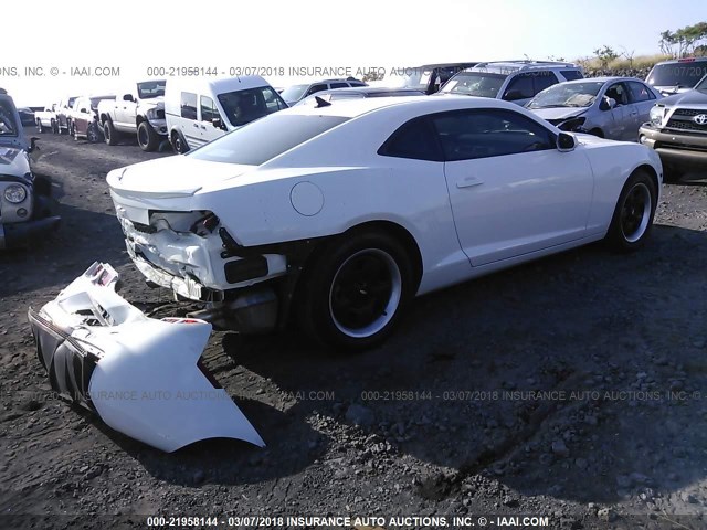 2G1FA1E39D9238689 - 2013 CHEVROLET CAMARO LS WHITE photo 4