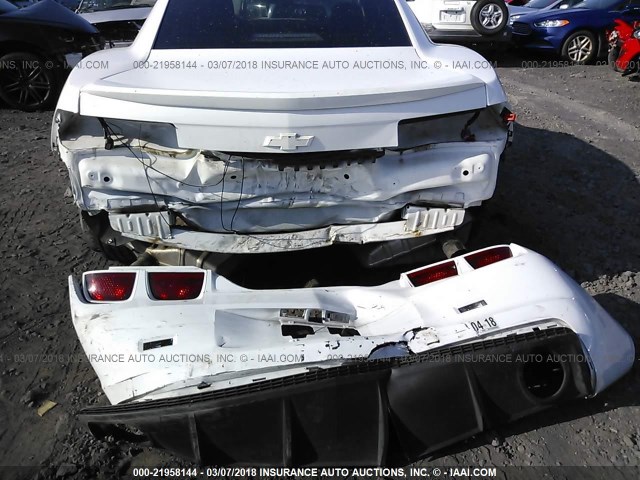 2G1FA1E39D9238689 - 2013 CHEVROLET CAMARO LS WHITE photo 6