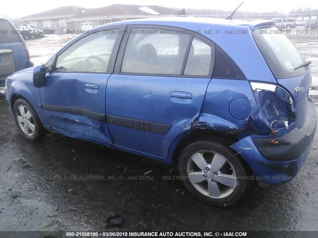 KNADE163X86304890 - 2008 KIA RIO 5 SX BLUE photo 6