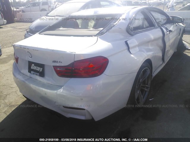 WBS3R9C51FK332646 - 2015 BMW M4 WHITE photo 4