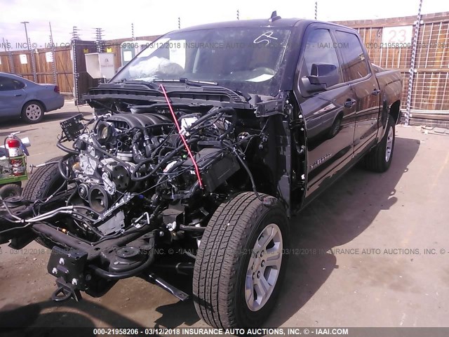 3GCUKREC0JG235451 - 2018 CHEVROLET SILVERADO K1500 LT BLACK photo 2