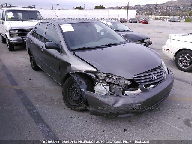 1NXBR32E73Z089048 - 2003 TOYOTA COROLLA CE/LE/S GRAY photo 1