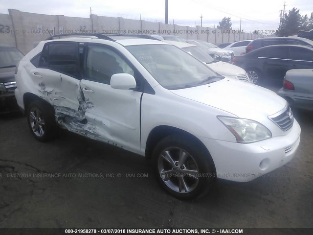 JTJGW31U072002990 - 2007 LEXUS RX 400H WHITE photo 1