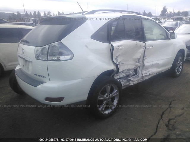 JTJGW31U072002990 - 2007 LEXUS RX 400H WHITE photo 4