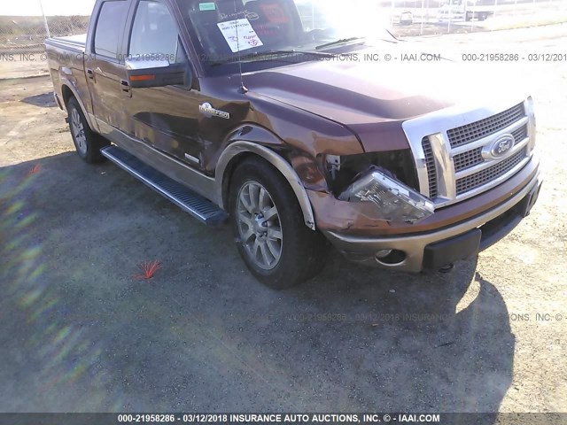 1FTFW1ET9BKD58089 - 2011 FORD F150 SUPERCREW BROWN photo 6