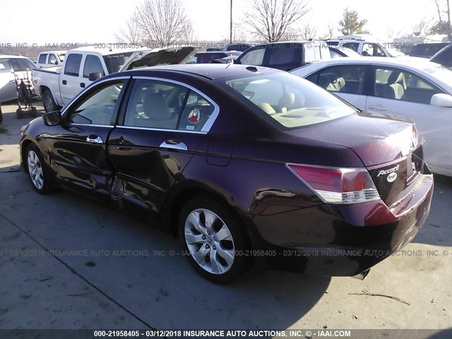 1HGCP368X9A012706 - 2009 HONDA ACCORD EXL RED photo 3