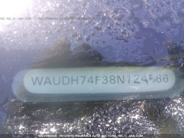 WAUDH74F38N124566 - 2008 AUDI A6 3.2 QUATTRO BLACK photo 9