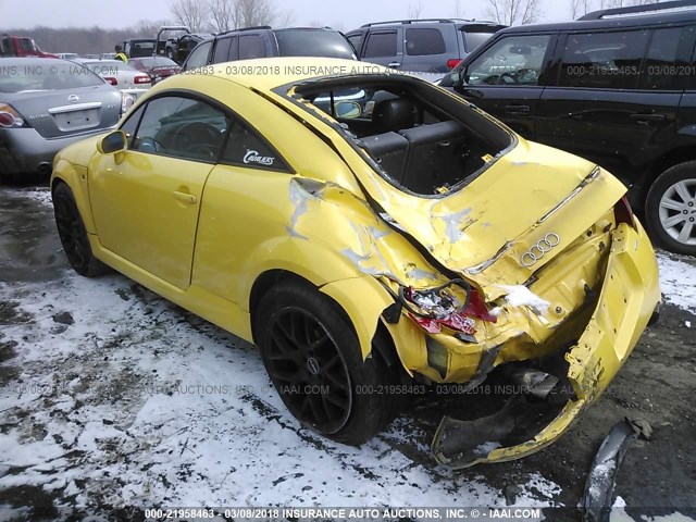 TRUWT28N021009426 - 2002 AUDI TT QUATTRO YELLOW photo 3