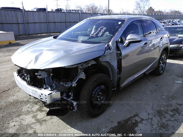 2T2BZMCA8HC127652 - 2017 LEXUS RX 350/BASE/F SPORT SILVER photo 2