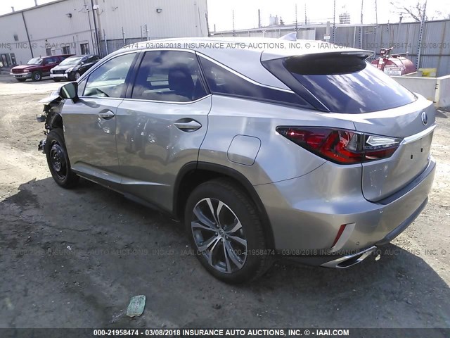 2T2BZMCA8HC127652 - 2017 LEXUS RX 350/BASE/F SPORT SILVER photo 3