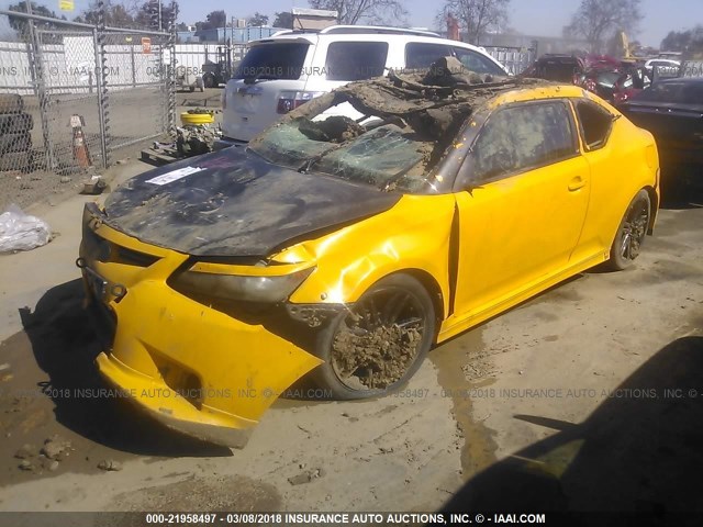 JTKJF5C73C3028119 - 2012 TOYOTA SCION TC 黄色 照片 2