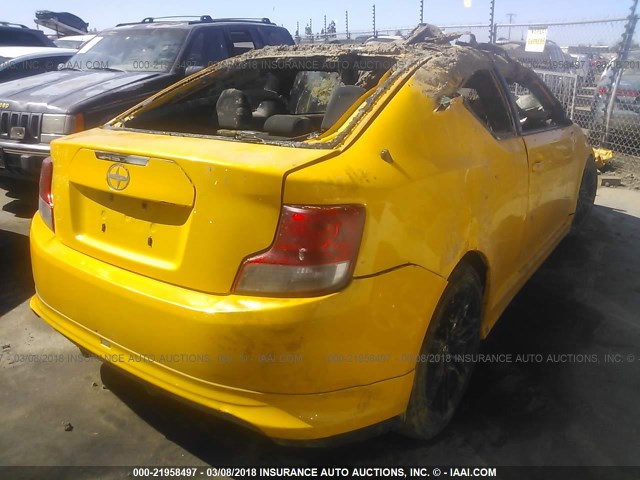 JTKJF5C73C3028119 - 2012 TOYOTA SCION TC 黄色 照片 4