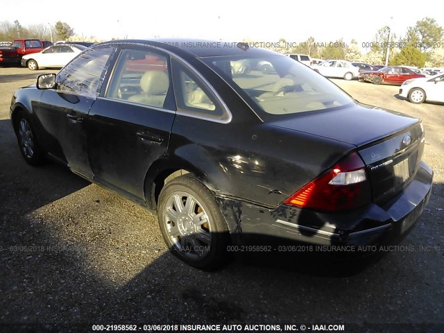 1FAHP25177G103306 - 2007 FORD FIVE HUNDRED LIMITED BLACK photo 3