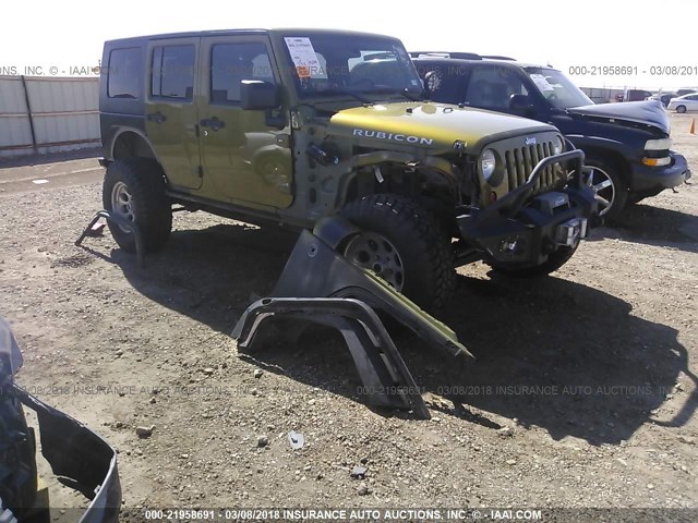 1J4GA69178L614753 - 2008 JEEP WRANGLER UNLIMITE RUBICON GREEN photo 1