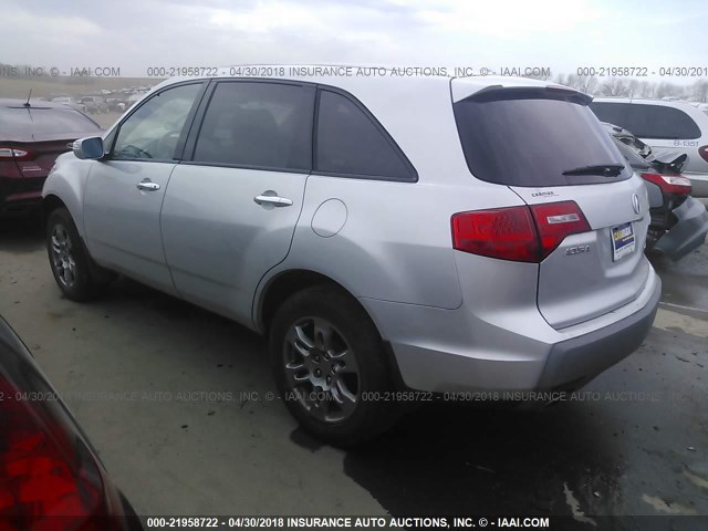 2HNYD28407H535288 - 2007 ACURA MDX TECHNOLOGY SILVER photo 3