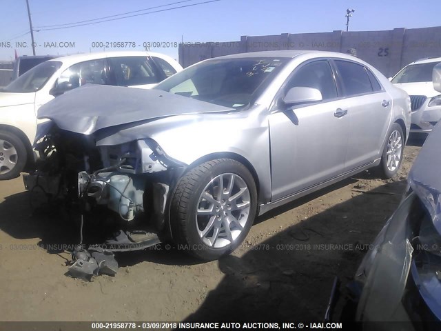 1G1ZE5E04CF112695 - 2012 CHEVROLET MALIBU LTZ 银色 照片 2