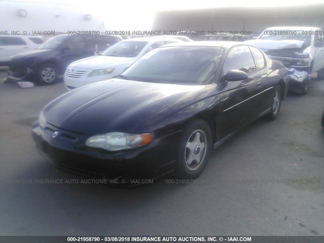 2G1WW12E049115175 - 2004 CHEVROLET MONTE CARLO LS BLACK photo 2