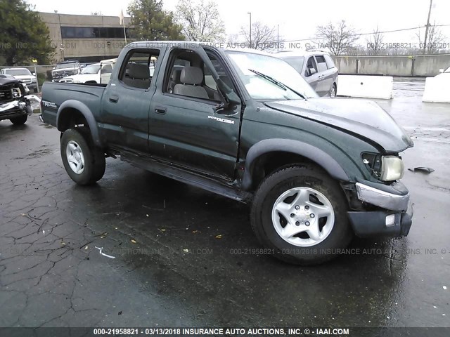 5TEGN92N93Z201431 - 2003 TOYOTA TACOMA DOUBLE CAB PRERUNNER GREEN photo 1