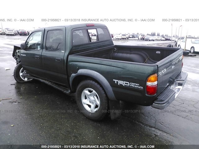 5TEGN92N93Z201431 - 2003 TOYOTA TACOMA DOUBLE CAB PRERUNNER GREEN photo 3