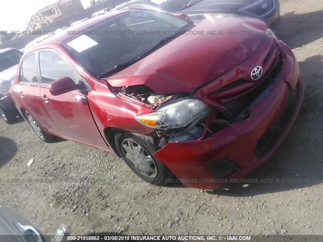 2T1BU4EE2BC568493 - 2011 TOYOTA COROLLA S/LE RED photo 1