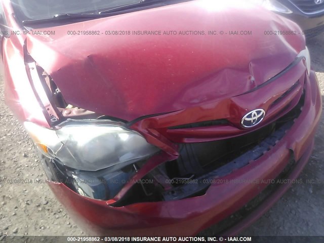 2T1BU4EE2BC568493 - 2011 TOYOTA COROLLA S/LE RED photo 6