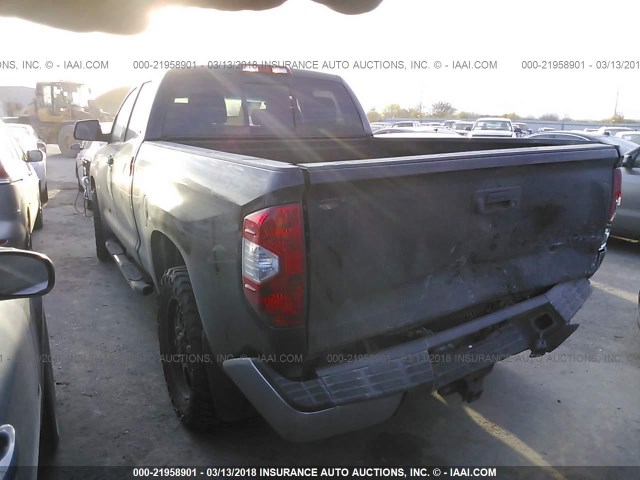 5TFRM5F14EX075999 - 2014 TOYOTA TUNDRA DOUBLE CAB SR/SR5 BLACK photo 3