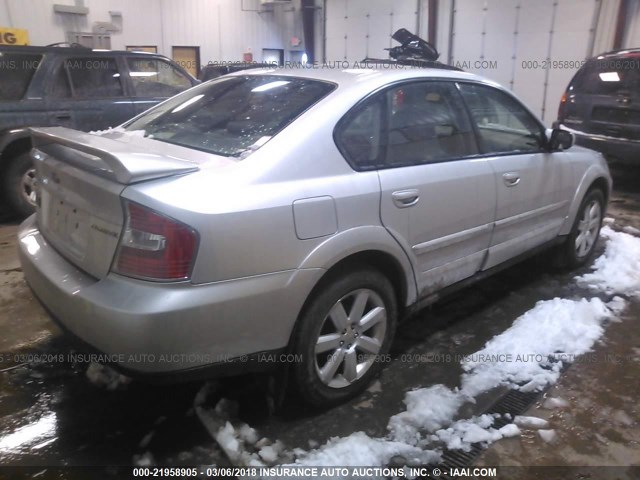 4S4BL62C977201595 - 2007 SUBARU LEGACY OUTBACK 2.5I LIMITED SILVER photo 4