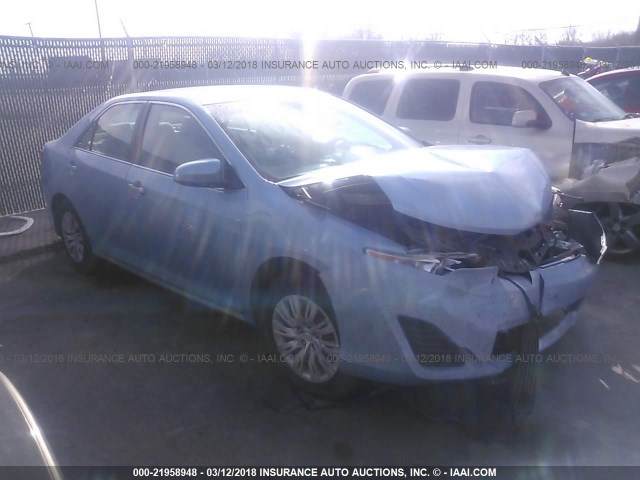 4T1BF1FK1CU535367 - 2012 TOYOTA CAMRY SE/LE/XLE BLUE photo 1