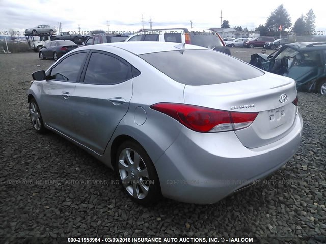 KMHDH4AE2BU152770 - 2011 HYUNDAI ELANTRA GLS/LIMITED SILVER photo 3